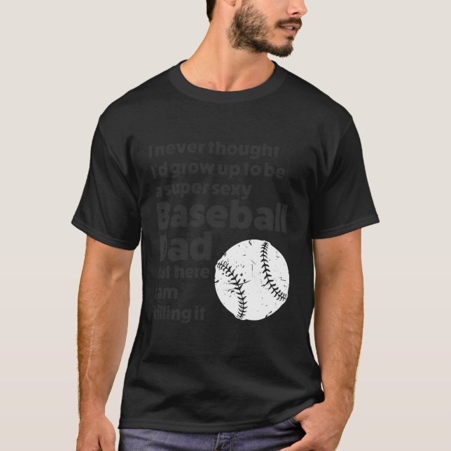 T-shirt Papa De Baseball (Devant)