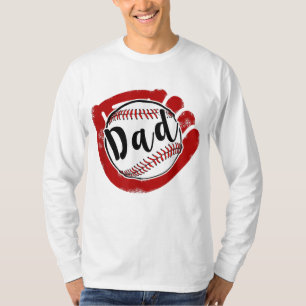 T-shirt Papa de baseball pour la mère de softball
