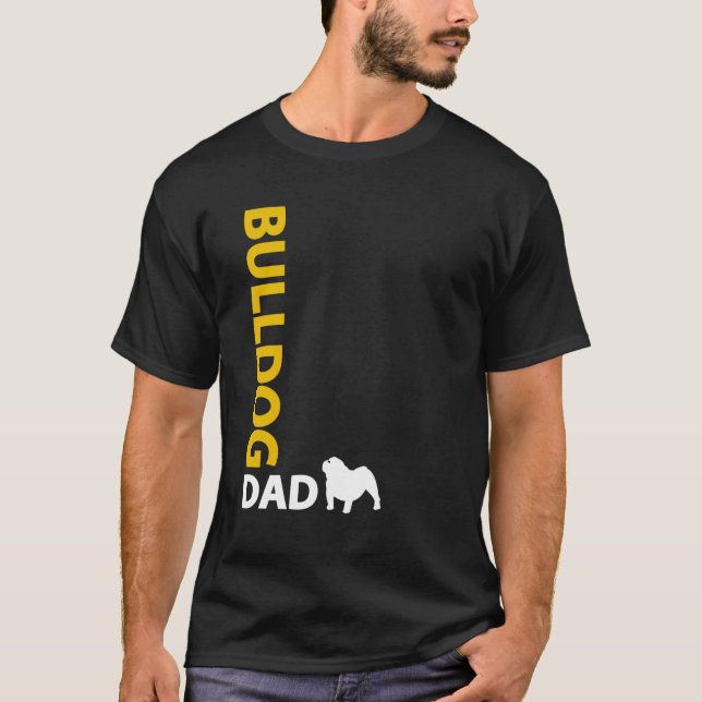 T-shirt Papa de bouledogue (Devant)