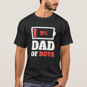 T-shirt Papa de Boys Père Father Low Battery Energy Fa