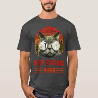 T-shirt Papa de chat, meilleur papa de chat jamais, papa d