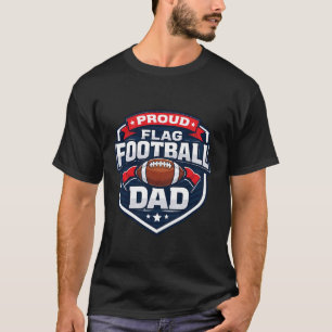 T-shirt Papa de football à drapeau fier, drôle de père, fi