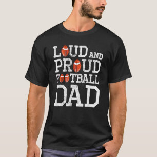 T-shirt Papa de football fier et bruyant jeu saison vintag