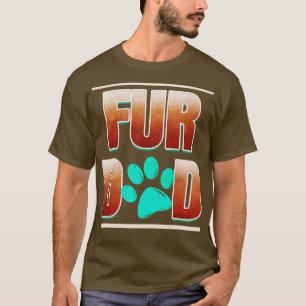T-shirt Papa De Fourrure cool Avec Paw De Chat Le Jour