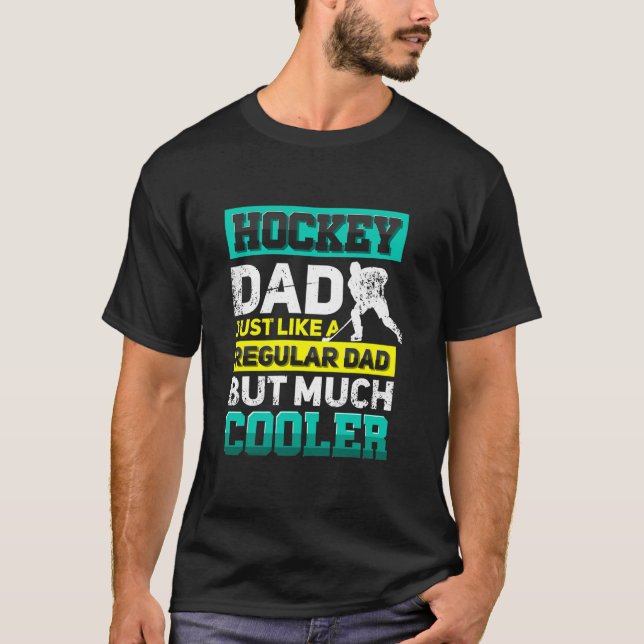 T-shirt Papa de Hockey comme un père ordinaire mais beauco (Devant)