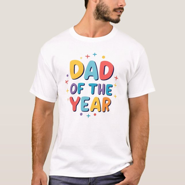 T-shirt Papa de l’année - Drôle cadeau de fête du Père (Devant)