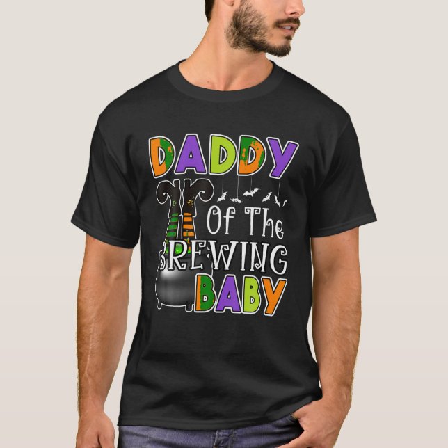 T-shirt Papa de la brasserie Bébé Halloween Baby shower à  (Devant)