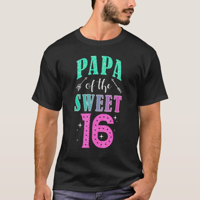 T-shirt Papa De La Douce 16 Seize Parents Correspondant Fa (Devant)