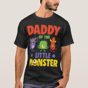 T-shirt Papa De La Famille D'Anniversaires Du Petit Monstr