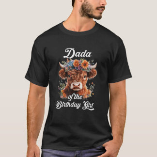 T-shirt Papa de la famille de la ferme de vaches des Highl