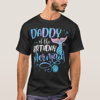 T-shirt Papa de la famille de sirène d'anniversaire tenue