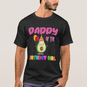 T-shirt Papa de la fille fêtée Avocats Nourriture Végétali