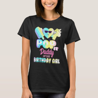 T-shirt Papa de la fille Pop It d'anniversaire Anniversair