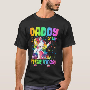 T-shirt Papa de la princesse d'anniversaire Licorne Dabbin