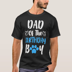 T-shirt Papa De L'Anniversaire Chien Chien Paw Anniversair
