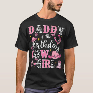 T-shirt Papa De L'Anniversaire Fille De Vache Rodéo Fille
