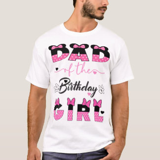 T-shirt Papa De L'Anniversaire Fille Souris Famille Corres