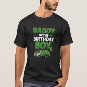 T-shirt Papa De L'Anniversaire Garbage Truck Daddy Pap