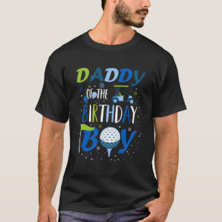 T-shirt Papa De L'Anniversaire Garçon Trou Dans Un Golf Sp