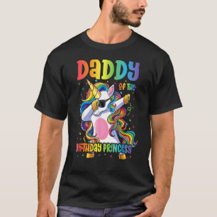 T-shirt Papa De L'Anniversaire Princesse Dabbing Unicorn G