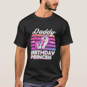 T-shirt Papa De L'Anniversaire Princesse Unicorn Papa