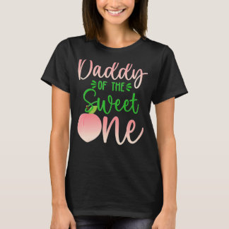 T-shirt Papa De L'Anniversaire Un Pêche 1Er Fruit D'Été F