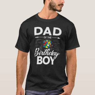T-shirt Papa De L'Anniversaire Vitesse Cubing Boy Math