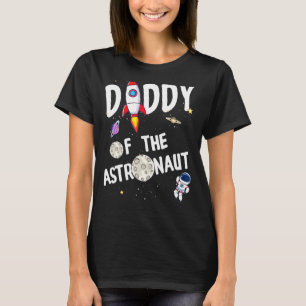 T-shirt Papa de l'astronaute Space Rocket Theme Matching