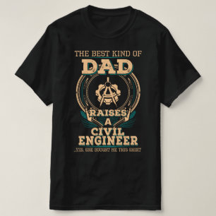 T-shirt Papa de l'ingénieur civil fier