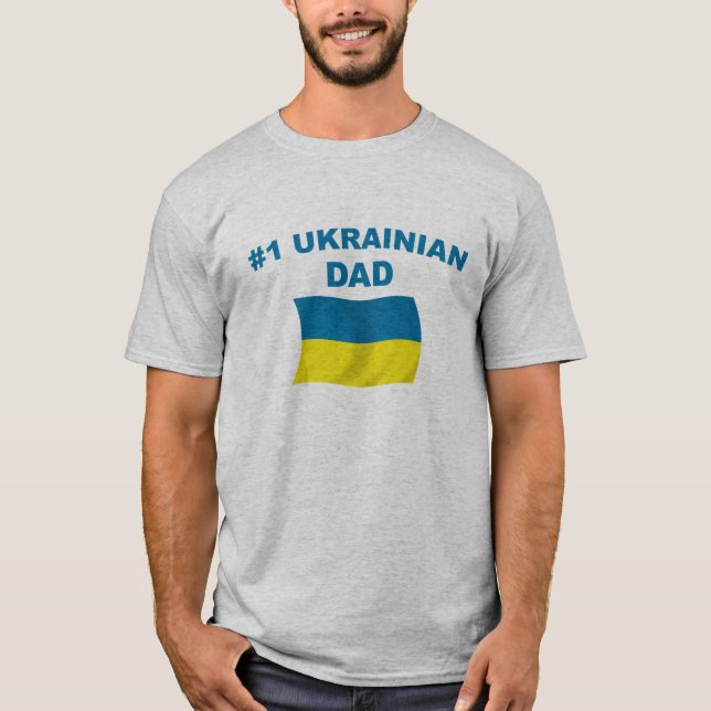 T-shirt Papa de l'Ukrainien #1 (Devant)