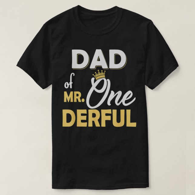 T-shirt Papa De M. Onederful 1E Anniversaire OneDerful Mat (Design devant)