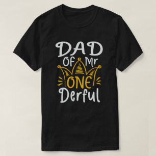 T-shirt Papa de M. Onederful 1er Anniversaire Correspondan