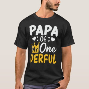 T-shirt Papa de M. Onederful 1er Anniversaire Fête Corresp