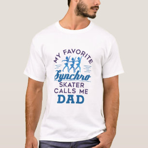 T-shirt Papa de patinage synchronisé \Patineur synchro pré
