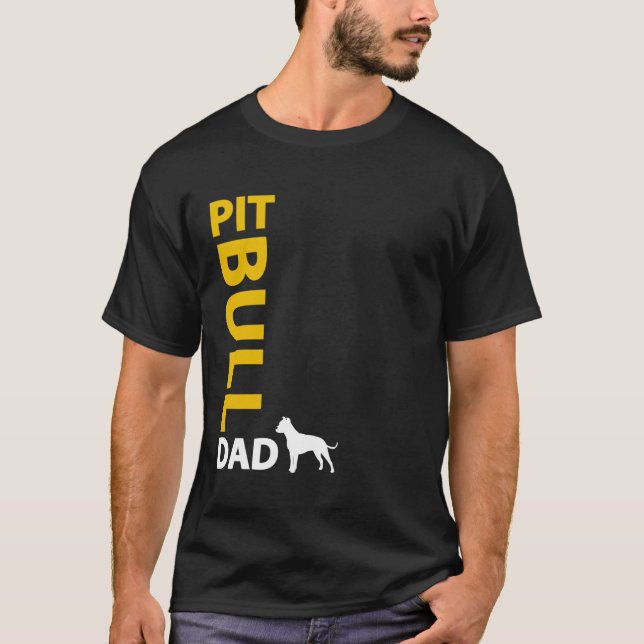 T-shirt Papa de pitbull (Devant)
