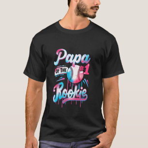 T-shirt Papa de Rookie 1er Anniversaire Baseball Drip Fami