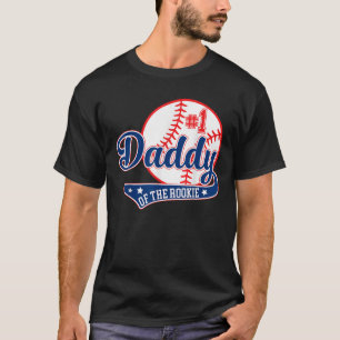 T-shirt Papa de Rookie 1er Anniversaire Thème de baseball 