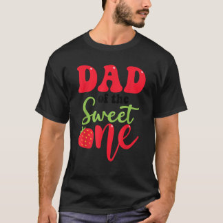 T-shirt Papa de Sweet One Strawberry Été première naissanc