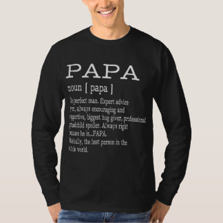 T-shirt Papa Définition Papi Fête des pères Cadeaux - Homm