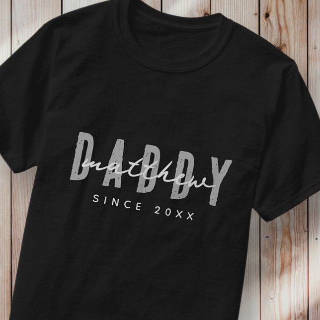 T-shirt Papa Depuis 20XX Moderne Élégant Simple (Créateur téléchargé)
