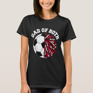 T-shirt Papa des deux Papa de foot Papa de cheer Papa drôl