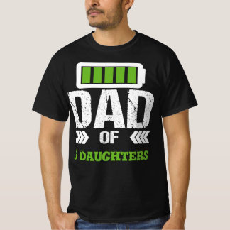 T-shirt Papa Des Filles Filles Filles #Papa Daddy Daughn E
