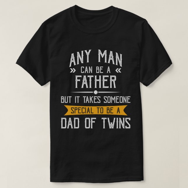 T-shirt Papa des jumeaux Fête des pères cadeau pour papa (Design devant)