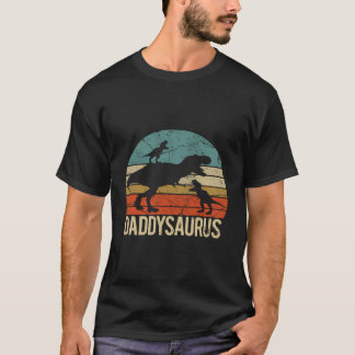 T-shirt Papa Dinosaur Daddysaurus 2 Deux pour papa