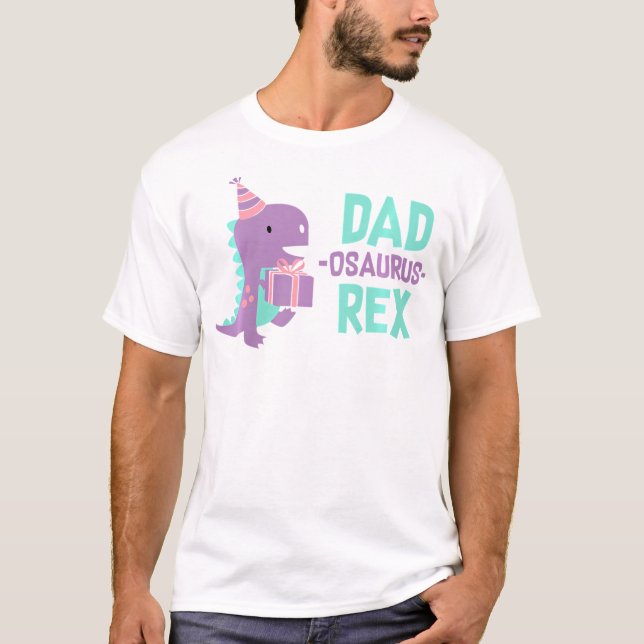 T-shirt Papa Dinosaur Famille Correspondances Anniversaire (Devant)