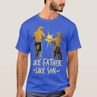 T-shirt Papa Dirt Bike Out Motocross Cadeau Père Et Fils D
