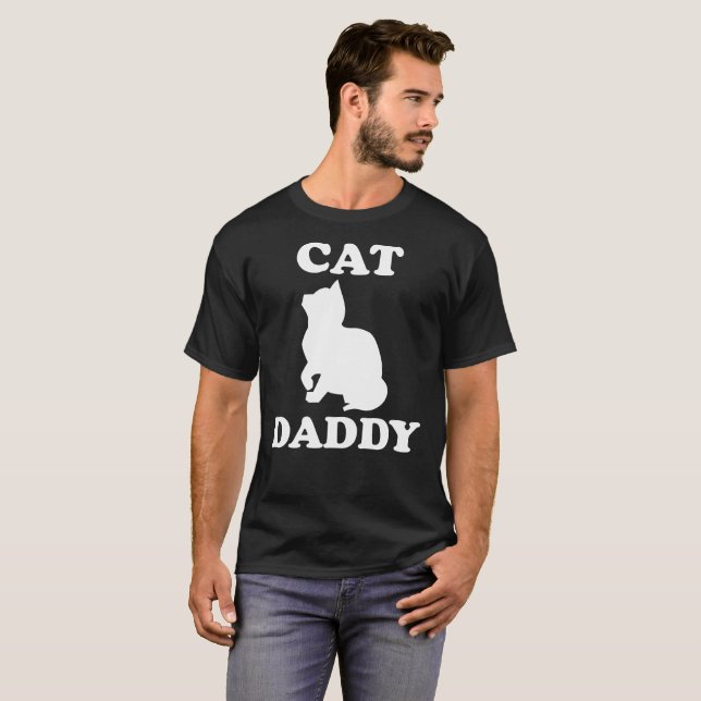 T-shirt Papa drôle de chat (Devant entier)