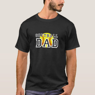 T-shirt Papa du base-ball