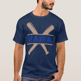 T-shirt Papa du baseball