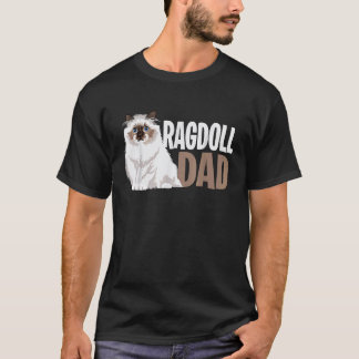 T-shirt Papa du chat Ragdoll Propriétaire de chat